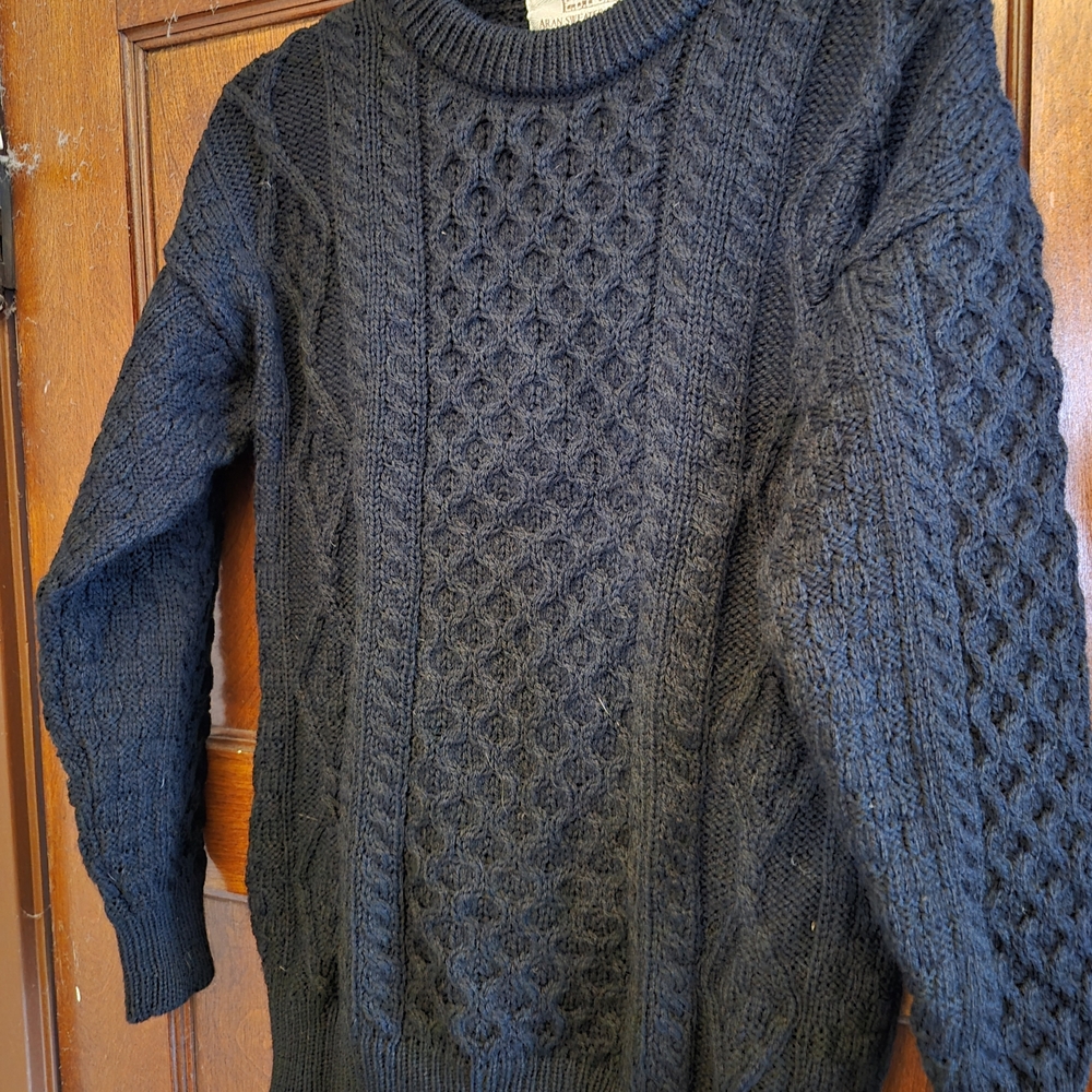 Classic Black Cable Knit Sweater